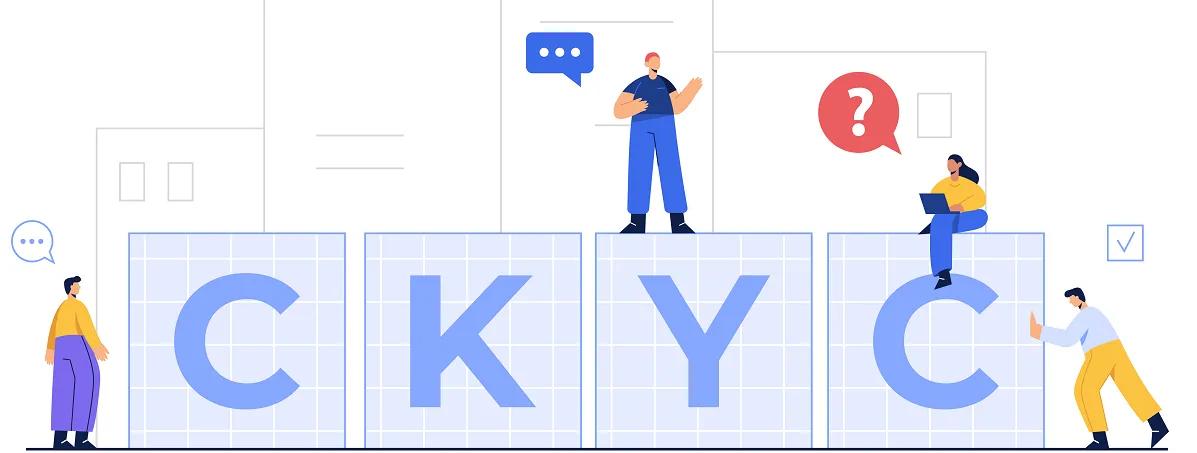 CKYC illustration showing centralized KYC repository
